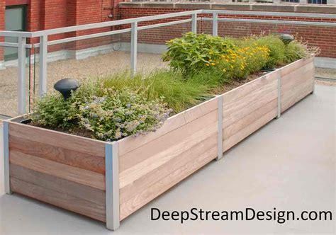 rooftop metal planter boxes|lightweight planters for rooftop gardens.